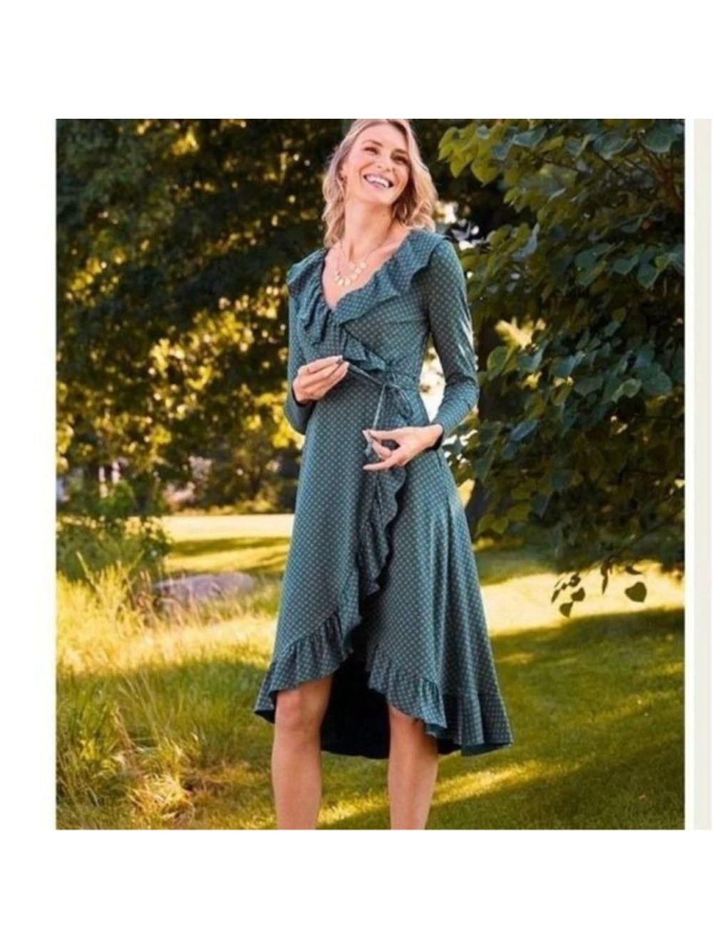Matilda Jane Ruffle Reunion Wrap Around Dress 26631D Small